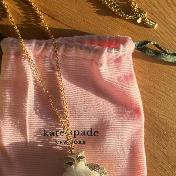 Kate Spade Gold Necklace with White Owl Pendant - offer expires 11/10 - Picture 2 of 3